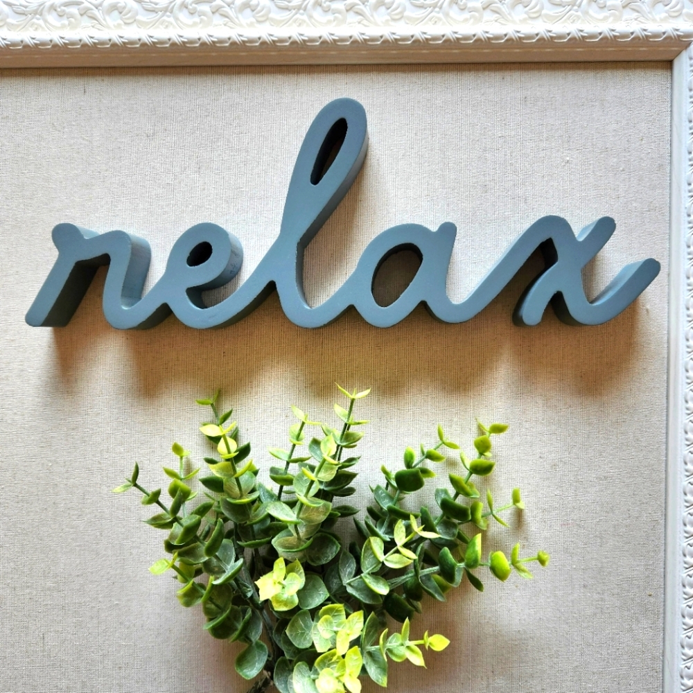 Decor - wooden sign gray relax - Picture 7 of 7